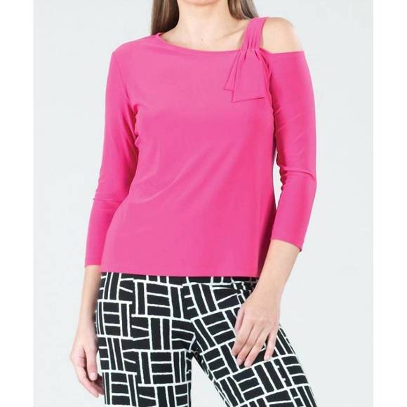 Clara Sunwoo - Mock Neck Pleated Detail Top